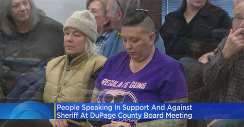 DuPage Co. sheriff supporters, detractors at meeting - CBS Chicago