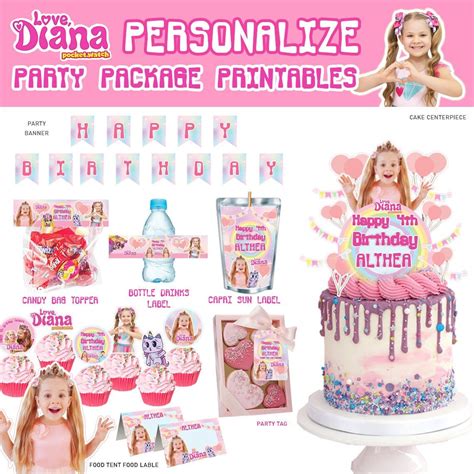 Diana and Roma Love Diana Kids Diana Show Printable Party | Etsy