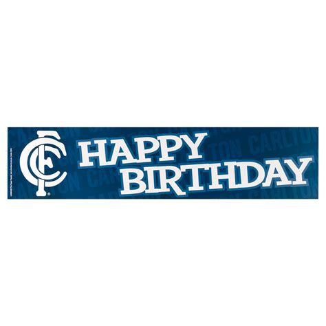 CARLTON BIRTHDAY BANNER - AFL Store