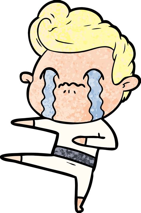 cartoon man crying 12370474 Vector Art at Vecteezy