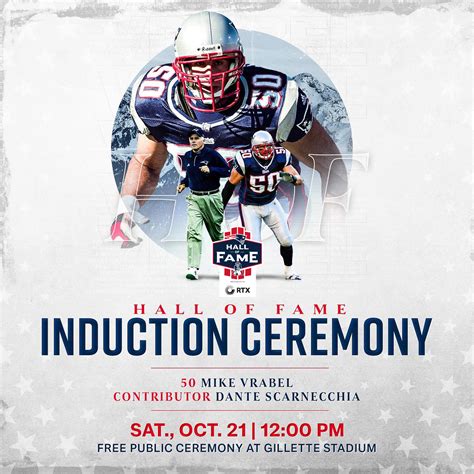 Patriots Hall of Fame – Mike Vrabel and Dante Scarnecchia Induction ...