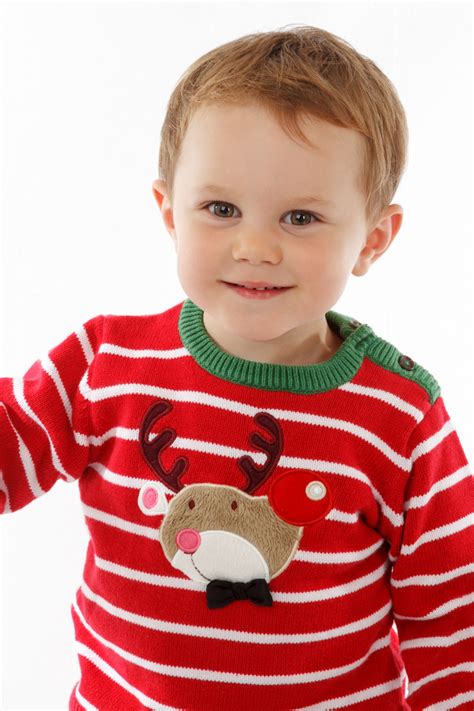Little Boy In Christmas Sweater Free Stock Photo - Public Domain Pictures