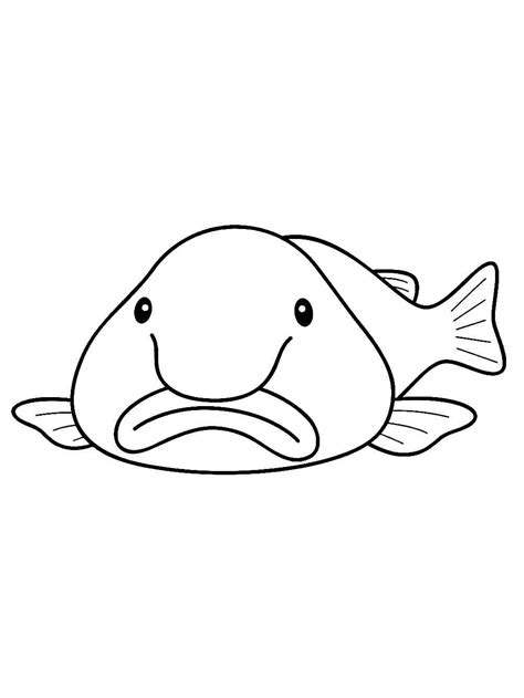 Easy Blobfish coloring page