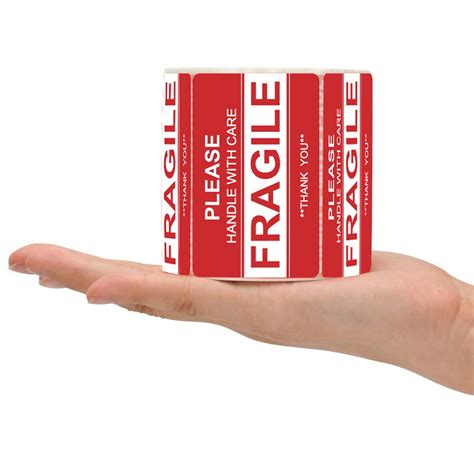 Anylabel 3 x 2 inch Handle with Care Fragile Thank You Warning Packing Shipping Label Stickers ...