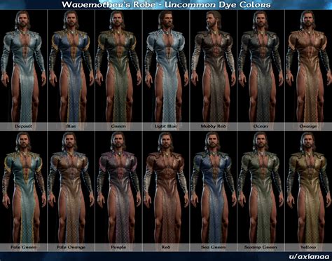 40 Dyes on Wavemother's Robe (Body Type 1 & 2) : r/BaldursGate3