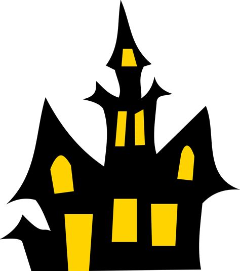 Free Haunted House Halloween Vector Clipart Illustration