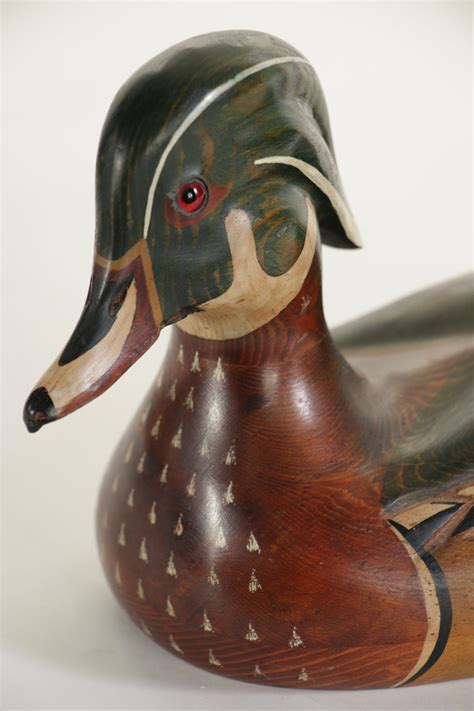 Ducks Unlimited Carved Wooden Duck Decoy by Tom Taber, 1980s | EBTH