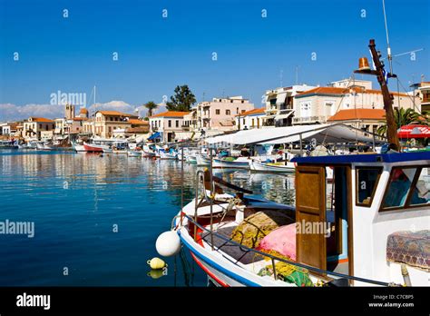 Port of Aegina, Aegina Island, Greece Stock Photo - Alamy