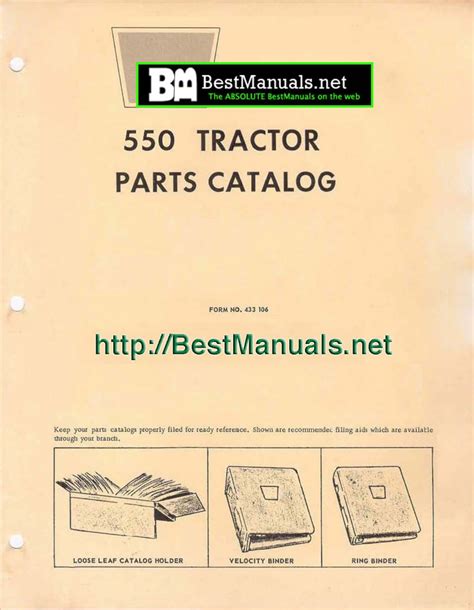 Oliver 550 Tractor Parts Manual Illustrated Parts Manual Catalog IPL IPC