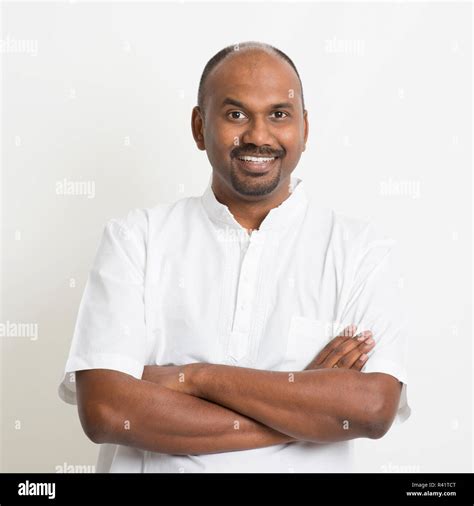 Indian bald man smiling hi-res stock photography and images - Alamy