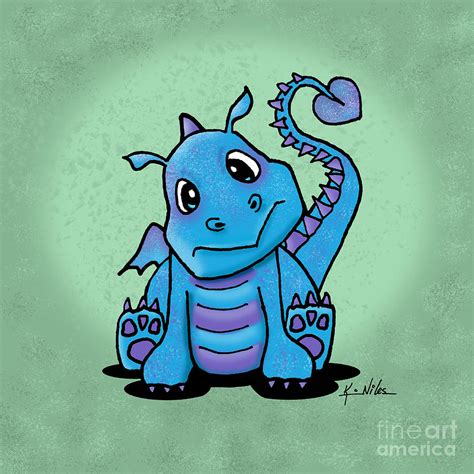 Baby Dragon Digital Art by Kim Niles - Pixels