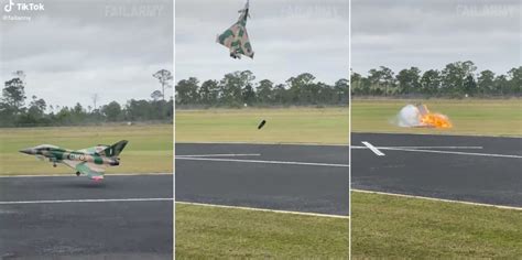 Giant RC Jet Makes Glorious Crash Immediately After Takeoff - borninspace