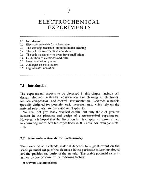 Electrochemical Experiments - Electrochemistry - Studocu