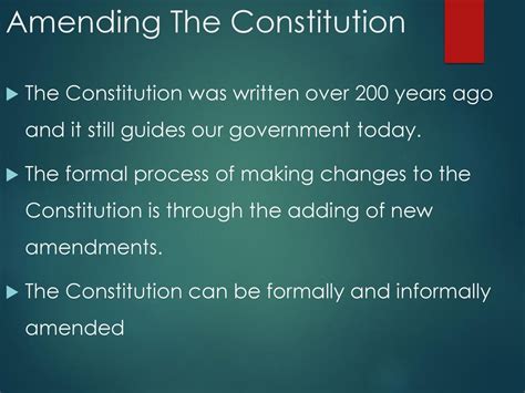 Amending the Constitution - ppt download