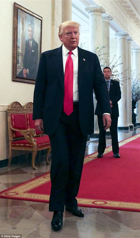 President Trump ditches boxy suit and lackluster red tie | Daily Mail Online