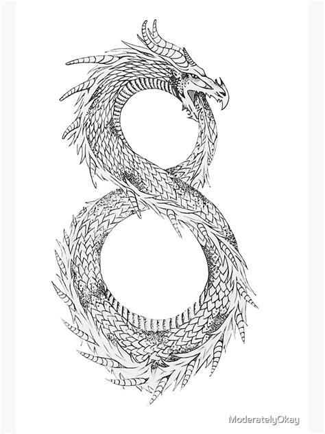 Infinity Dragon Circle Ouroboros Poster By MotoringZen ...