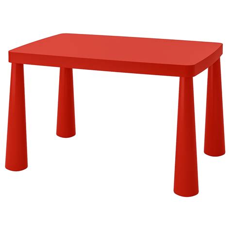 MAMMUT Children's table, in/outdoor red, 77x55 cm - IKEA