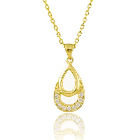 24k Jewelry Women Accessories 24K Yellow Gold Plating Water Drop ...