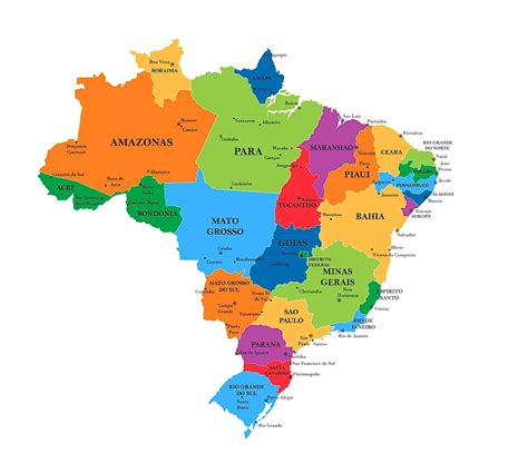 Brazil Maps & Facts | Brazil map, States of brazil, South america map