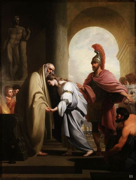 Benjamin West - Chryseis returned to her Father. Tags: trojan war, iliad, chryseis, chryses ...