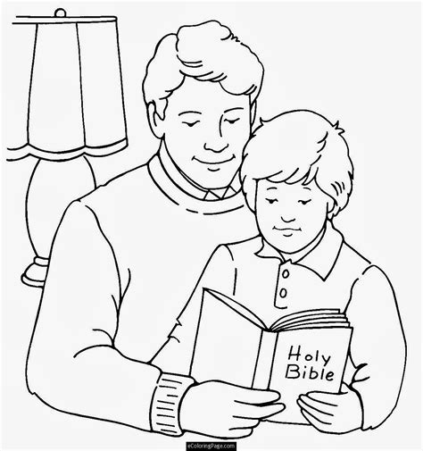 Holy Bible Kids Coloring Page Free