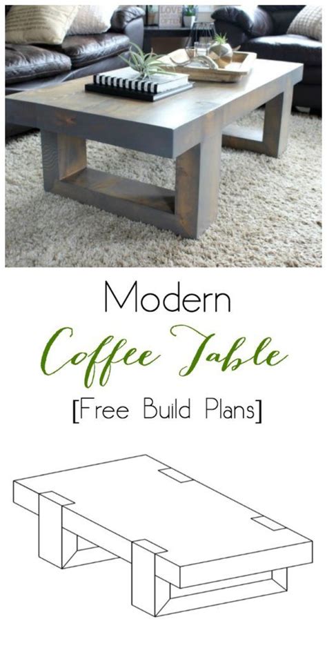 Modern Coffee Table Build Plans | Woodworking furniture plans, Chic ...