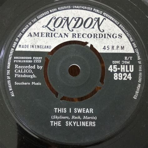 The Skyliners - This I Swear (1959, Vinyl) | Discogs