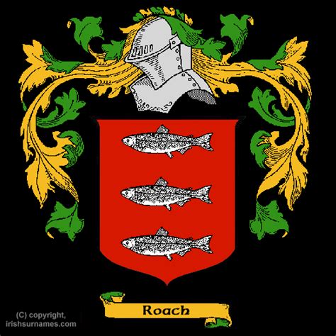 Roach Coat of Arms, Family Crest - Free Image to View - Roach Name Origin History and Meaning of ...