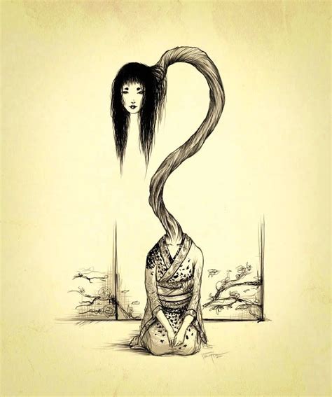 Rokurokubi | Yokai Wiki | FANDOM powered by Wikia | Scary art, Horror art, Mythical creatures art