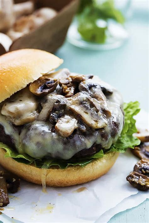 Mushroom Swiss Burgers | Creme De La Crumb