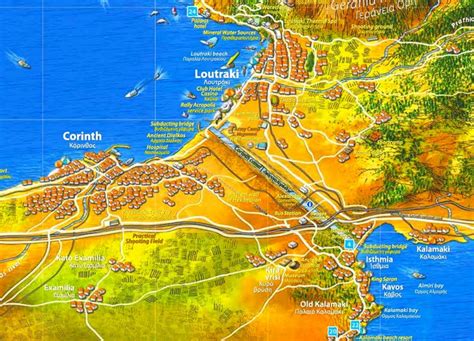 Corinth Canal tourist map - Ontheworldmap.com