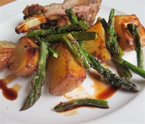 Balsamic Roasted New Potatoes & Asparagus | The English Kitchen