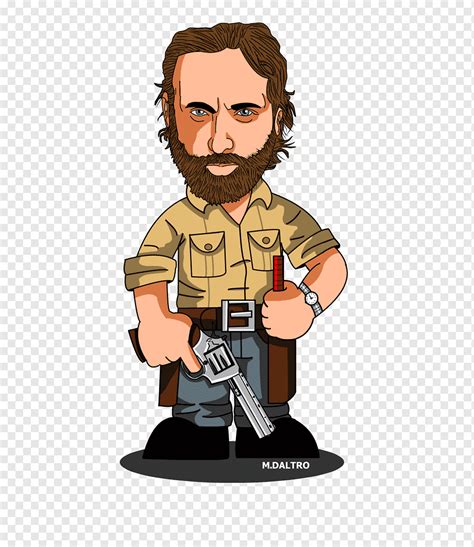 Cartoon Character Profession Fiction, rick grimes, fictional Character, cartoon, finger png ...