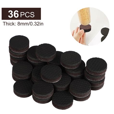 36PCS Anti Slip Furniture Rubber Pads 1inch Thick Non Slip Furniture Feet Felt Hardwood Stopper ...