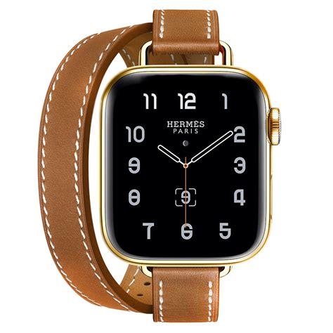 Hermès Attelage Double Tour Gold 41mm 24K Gold Plated Apple Watch Series 7 - Carterlux.com