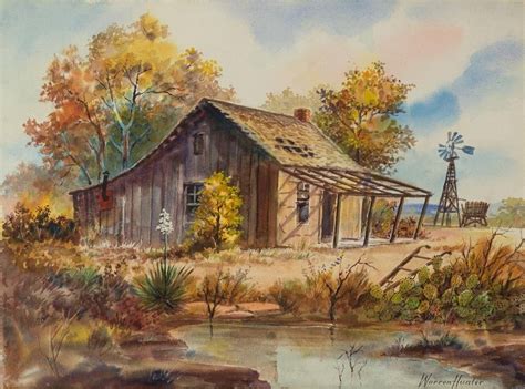 Log Cabin Watercolor at PaintingValley.com | Explore collection of Log ...