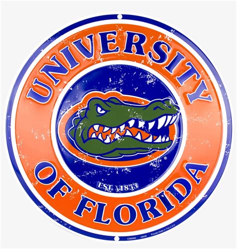 Florida Gators Circle Sign - Florida Gators Round Logo Transparent PNG - 1000x1000 - Free ...