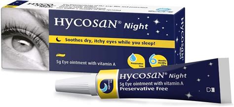 Hycosan Night - Preservative and Phosphate Free Eye Ointment to Sooth Dry, Itchy Eyes While You ...