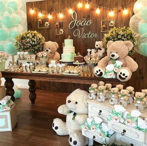 This would be just adorable for a teddy bear themed birthday party or baby shower. Decoracion ...