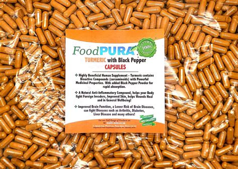 Turmeric (Curcumin) Organic Black Pepper 1700mg X 365 VEGI Capsules ...