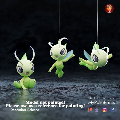 Celebi the Time Travel Pokémon 3D Printed Unpainted Figure - Etsy