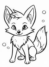 Cute Baby Fox Color Page  Free Printable Coloring Pages sketch template