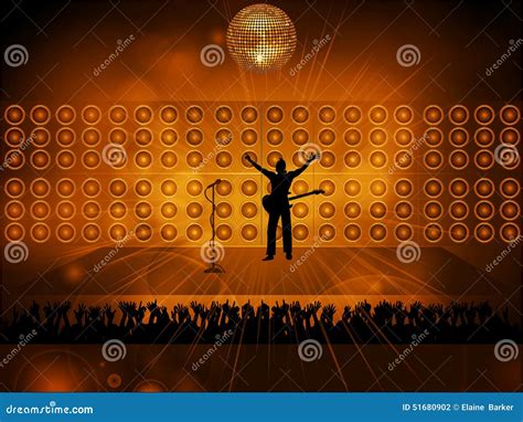 Rockstar on stage stock vector. Illustration of singer - 51680902