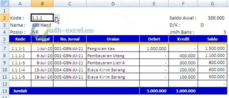Cara Membuat Buku Besar Di Excel - IMAGESEE