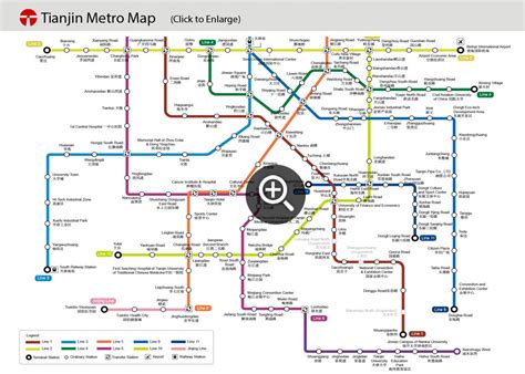 China Tianjin Maps: Metro Sketch, Scenic Spots, Streets