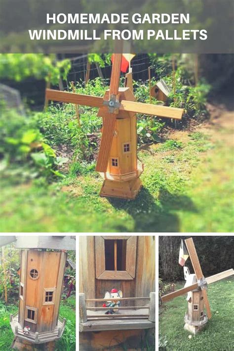 Homemade Garden Windmill From Wooden Pallets • 1001 Pallets