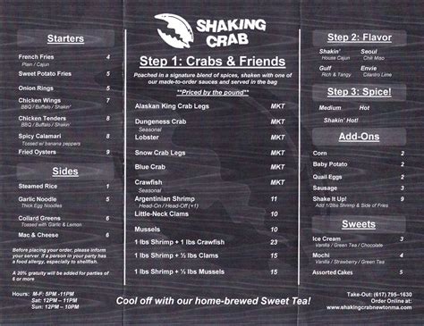 Whereisthemenu.net | Shaking Crab - Multiple Locations (US)