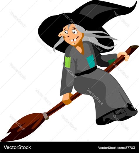 Funny witch Royalty Free Vector Image - VectorStock