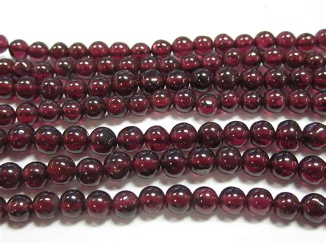 Garnet Beads - Rounds 4mm Nice quality, smooth round genuine