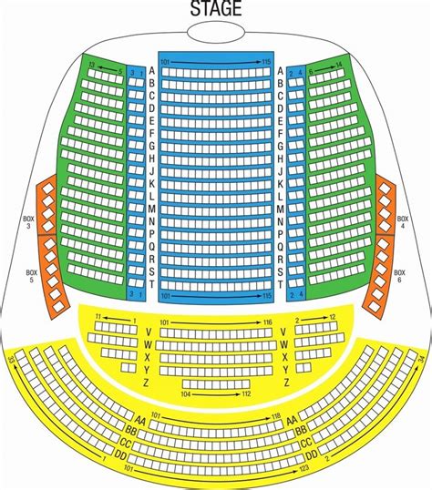 Detroit Music Hall Seating Chart | Printable Templates Free